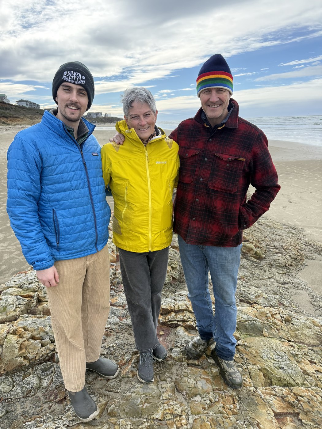 Marty Kribs with family on the Oregon coast